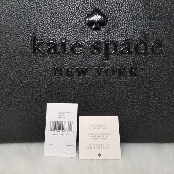 Sienne Logo Laptop Sleeve Black Kate Spade 15'' - Picture 11 of 11